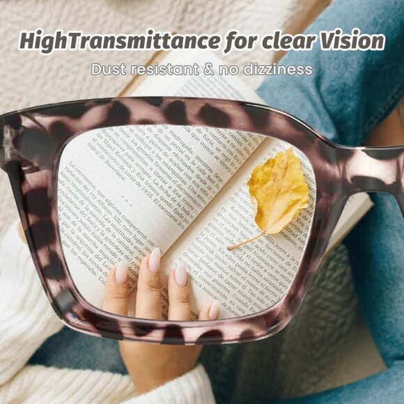 Oversized Reading Leopard Brown Glasses - Picture 5 of 5